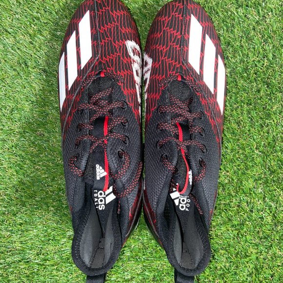 Size 12 Men Adidas Adizero Scorch Louisville PE Football Cleats Black Red GY5648
